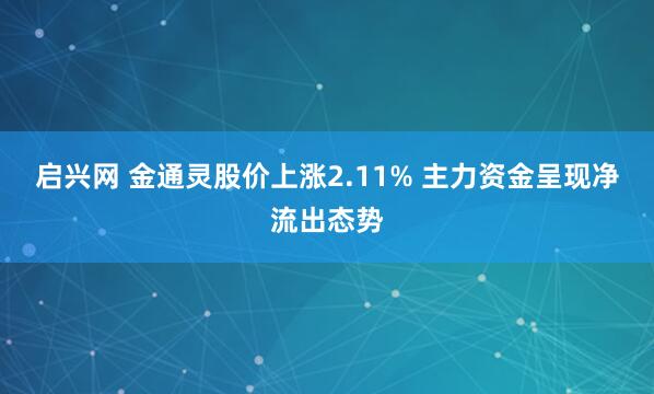 启兴网 金通灵股价上涨2.11% 主力资金呈现净流出态势