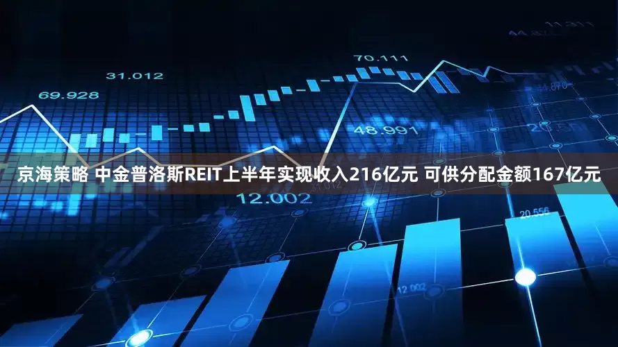 京海策略 中金普洛斯REIT上半年实现收入216亿元 可供分配金额167亿元